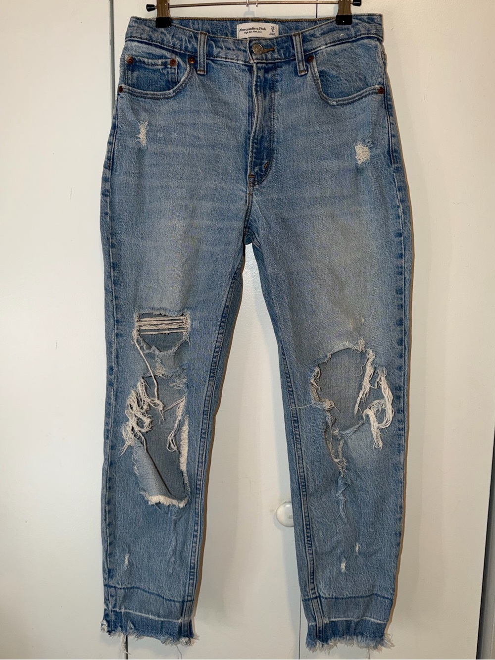 Abercrombie & Fitch Light Blue High Rise Mom Jeans